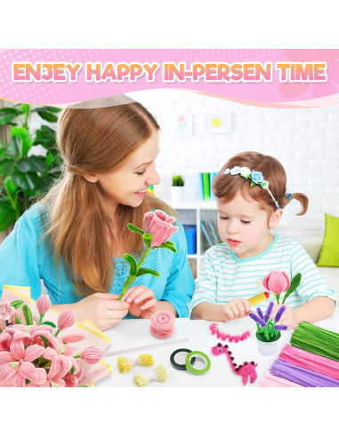 Kit de Flores de Limpiapipas AnJOLi 791 Pcs Manualidades