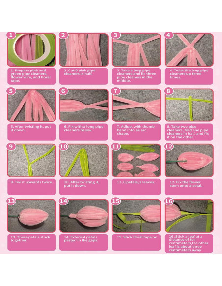 Kit de Flores de Limpiapipas AnJOLi 791 Pcs Manualidades