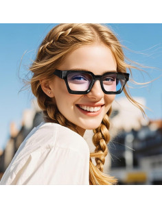 Gafas de bloqueo luz azul YDAOWKN gran tamaño mujer 54mm 2