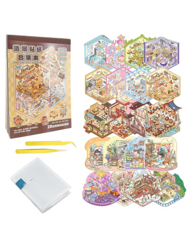 Set de Stickers 3D para Crear Escenas - BESTOCEAN - 20 Diseños