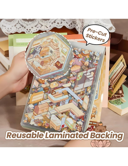 Set de Stickers 3D para Crear Escenas - BESTOCEAN - 20 Diseños