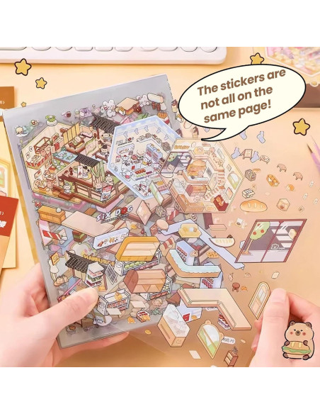 Set de Stickers 3D para Crear Escenas - BESTOCEAN - 20 Diseños