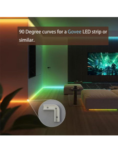 Kit 12 Conectores Curvas 90 Grados para Tiras LED Govee 2