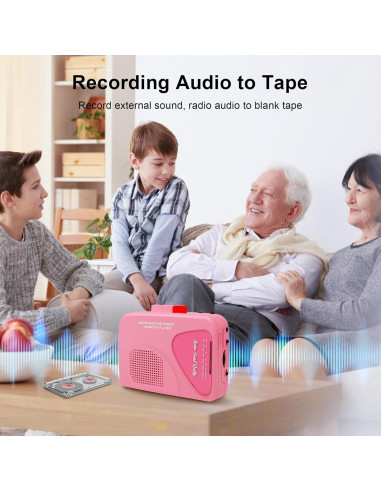 Reproductor de Cassettes Portátil Mersoco T201-2 con Radio AM/FM