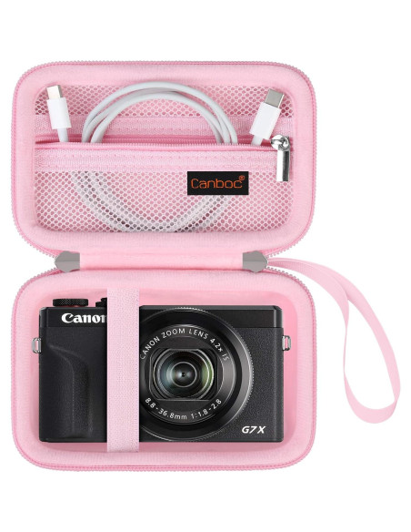 Funda Canboc Rosa para Cámara Digital Canon PowerShot G7X
