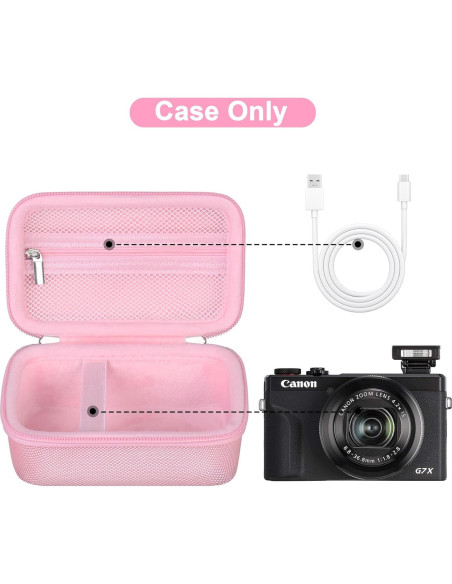 Funda Canboc Rosa para Cámara Digital Canon PowerShot G7X