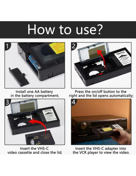 Adaptador de casete VHS-C a VHS motorizado Ottosing - 306g