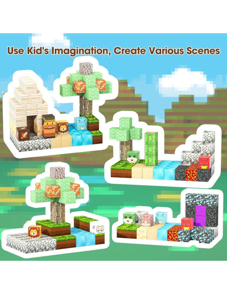 Bloques Magnéticos MOREXIMI 104 Piezas Dinosaurios STEM