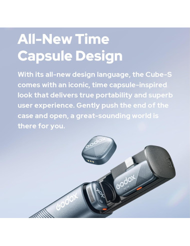 Micrófono Lavalier Inalámbrico Godox Cube-SL Kit2 30H