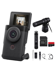 Cámara Vlog Canon PowerShot V10 4K con Micrófono y Trípode