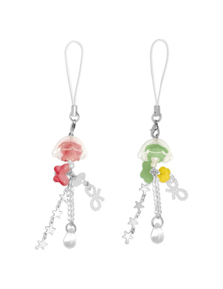 Encanto de Teléfono Y2K Rosa y Verde - Accesorio Decorativo