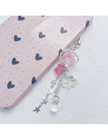 Encanto de Teléfono Y2K Rosa y Verde - Accesorio Decorativo