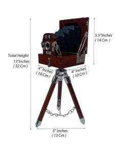 Cámara Vintage Mini de Madera Antique Vibes Decorativa 2