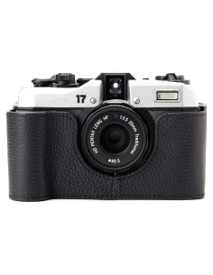Estuche de Cuero Genuino para Cámara Pentax 17 - Negro
