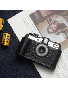 Estuche de Cuero Genuino para Cámara Pentax 17 - Negro 2