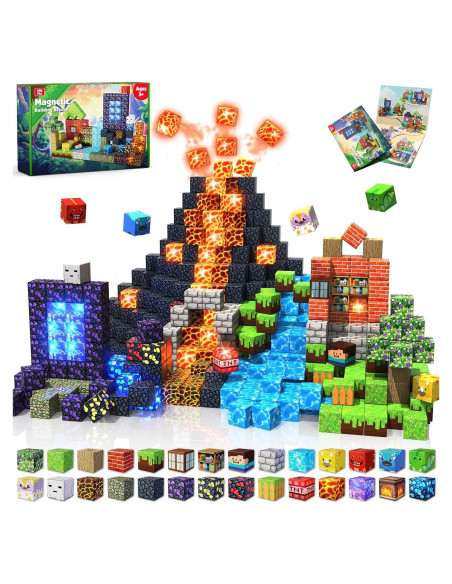 150 Bloques Magnéticos de Luz Magneverse - Juguetes para Niños 3+