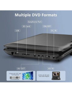 Reproductor DVD portátil SQQBZZ 9.5" HD para coche y niños 2