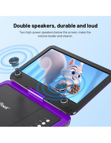 Reproductor de DVD Portátil ieGeek 12.5" HD 5H Batería USB SD