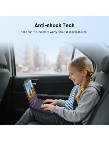 Reproductor de DVD Portátil ieGeek 12.5" HD 5H Batería USB SD