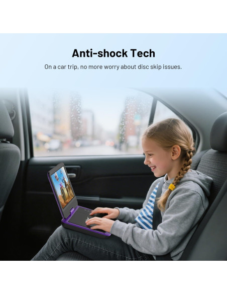 Reproductor de DVD Portátil ieGeek 12.5" HD 5H Batería USB SD