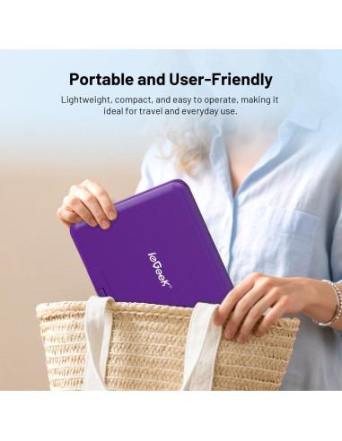 Reproductor de DVD Portátil ieGeek 12.5" HD 5H Batería USB SD