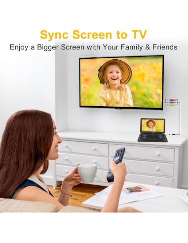 Reproductor de DVD Portátil HotHat 17.1" HD 6 Horas Batería