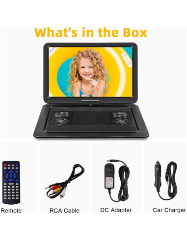 Reproductor de DVD Portátil HotHat 17.1" HD 6 Horas Batería