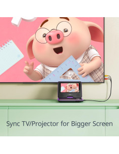 Reproductor de DVD Portátil YOTON YD075 Púrpura 7.5" HD 2