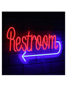 Cartel Neón de Baño Kullneon 41x25cm Luz LED USB