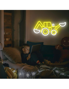 Luz de Neón Excavadora LED Dimmable 30x10 cm para Pared 2