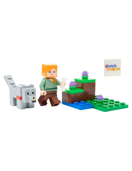 LEGO Minecraft Mini Set Alex con Lobo y Hueso 13.6g LEGO Minecraft Mini Set Alex con Lobo y Hueso 13.6g