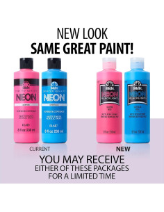 Pintura Acrílica Neón FolkArt 8 oz Púrpura Brilla en Oscuridad 2