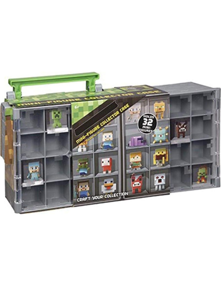 Caja de Colección de Mini Figuras Minecraft Mattel 32 Figuras