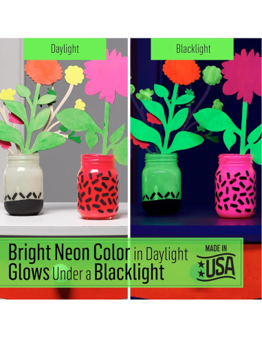 Pintura Acrílica Neón FolkArt 8 oz Púrpura Brilla en Oscuridad