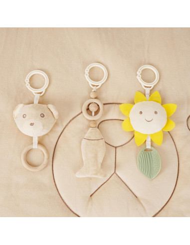 Gimnasio de Bebé de Madera Orgánica COTTONBEBE con Alfombra