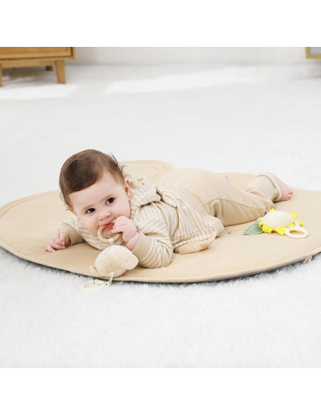 Gimnasio de Bebé de Madera Orgánica COTTONBEBE con Alfombra