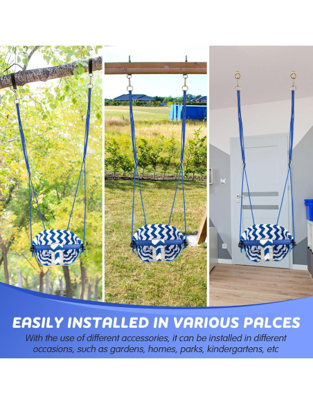 Columpio para Niños Shker Azul - Asiento Seguro y Ajustable