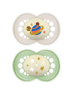 Chupetes MAM Original de Noche 2 Unidades Silicona BPA Libre