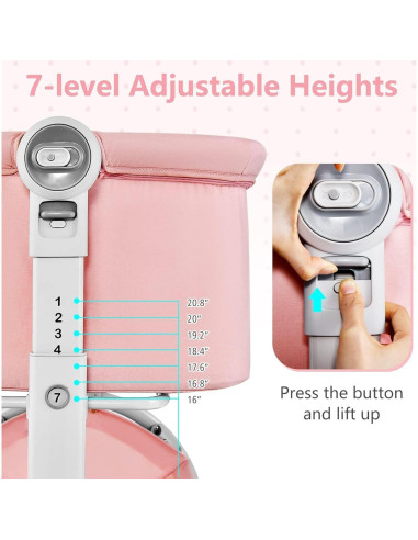 Cuna 3 en 1 INFANS Coral Plegable Ajustable para Bebés