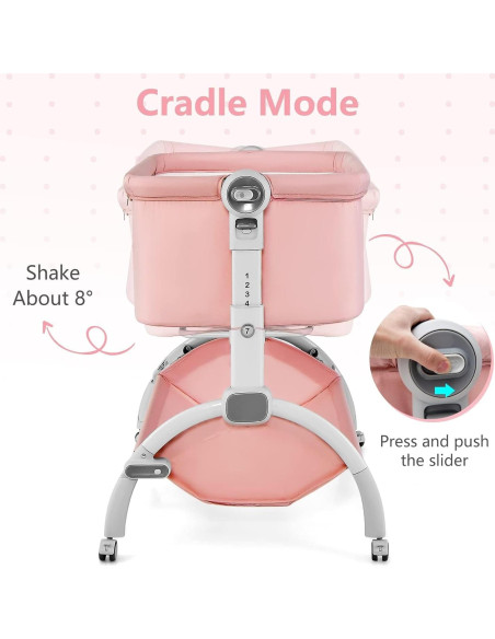 Cuna 3 en 1 INFANS Coral Plegable Ajustable para Bebés