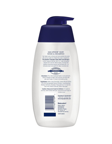 Champú y Jabón para Bebés Aquaphor 500 ml - Sin Lagrimas