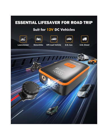 Arrancador de Salto Auxbeam AJ3500 con Compresor 3500A