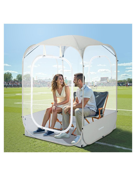 Carpa Deportiva Raynesys para 2 Personas, Instantánea, Beige