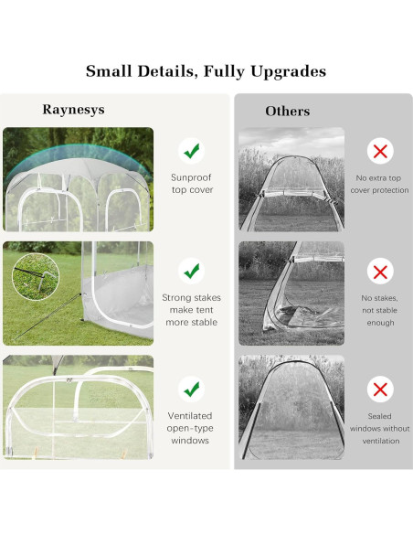 Carpa Deportiva Raynesys para 2 Personas, Instantánea, Beige