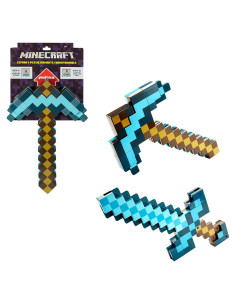 Juego de Espada y Pico Mattel Minecraft 2 en 1 para Niños