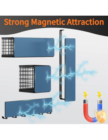 Estante Magnético para Especias DecruKaltiz 6-Pack Negro