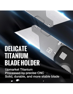 Cuchillo Utility WORKPRO de Titanio con Mango G-10 y 10 Cuchillas 2