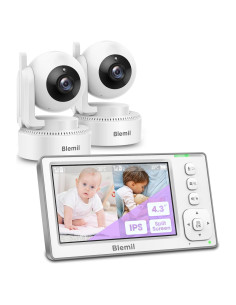 Monitor de Bebé Blemil BL9046-2 con 2 Cámaras y Pantalla 4.3''