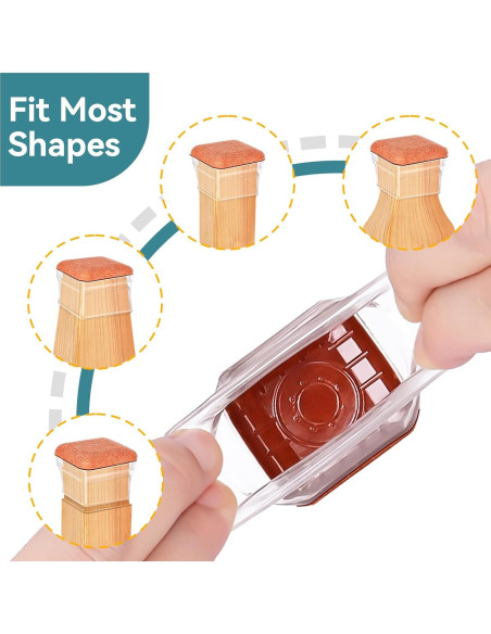 Protectores de Suelo para Patas de Sillas Cuadradas Jedroc 8PCS