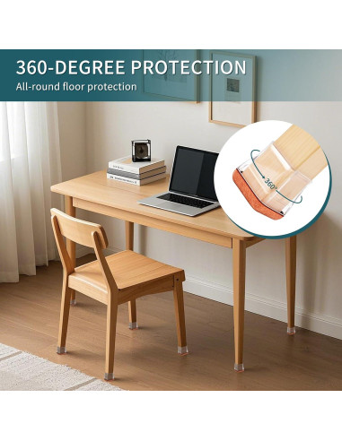 Protectores de Suelo para Patas de Sillas Cuadradas Jedroc 8PCS